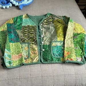 Patchwork Green Blazer